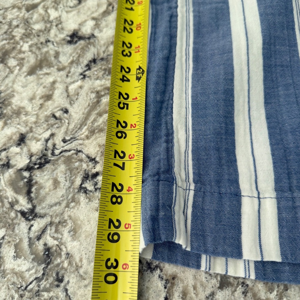 NEW Old Navy 100% Cotten Wide Leg Pants Blue White Stripe Pull-On SZ Large NWT - Picture 13 of 14